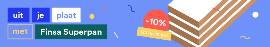 Banner met getekende platen als onderdeel van de 2026 Uit je plaat campagne
