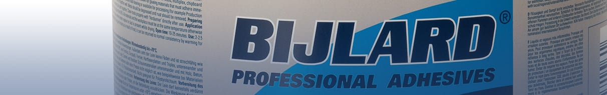 Detail weergave van een groot blik Bijlard professionele contactlijm