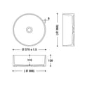 HIMACS opzet sanitair wasbak RCB330C product photo