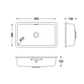 HIMACS sanitair wasbak RCB502 S028E product photo