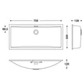 HIMACS sanitair wasbak RCB753 S028E product photo