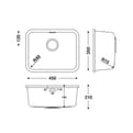 HIMACS keukenbak RCS453 S028E product photo