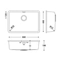 HIMACS keukenbak RCS604 S028E product photo