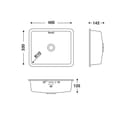 HIMACS sanitair wasbak RCB4033 S028E product photo