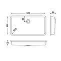 HIMACS sanitair wasbak RCB6232 S028E product photo