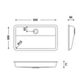 HIMACS sanitair wasbak RCB5530 S028E product photo